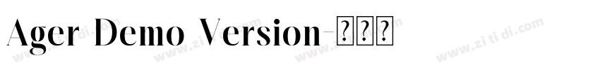 Ager Demo Version字体转换 Ager Demo Version字体转换
